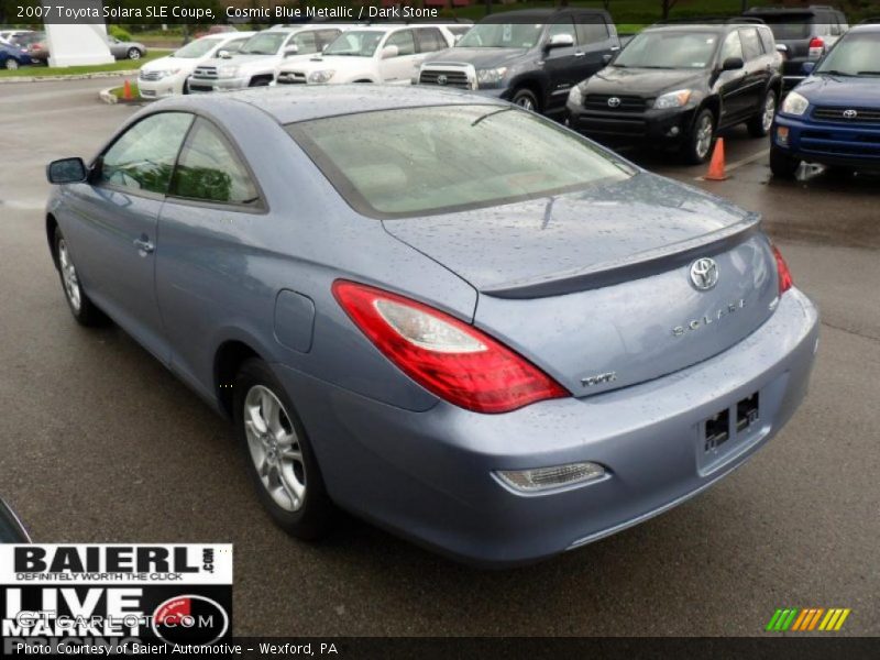 Cosmic Blue Metallic / Dark Stone 2007 Toyota Solara SLE Coupe
