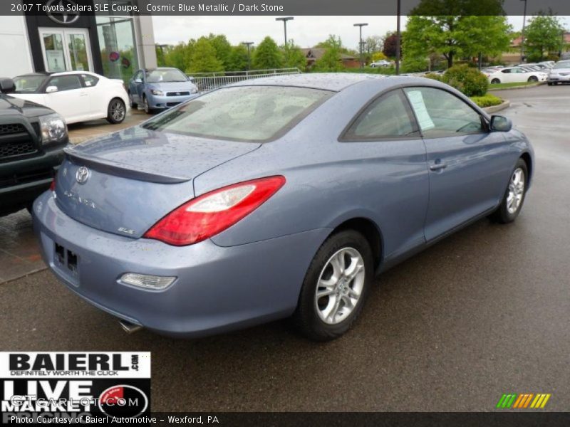 Cosmic Blue Metallic / Dark Stone 2007 Toyota Solara SLE Coupe