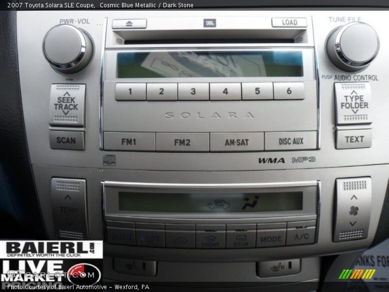 Cosmic Blue Metallic / Dark Stone 2007 Toyota Solara SLE Coupe