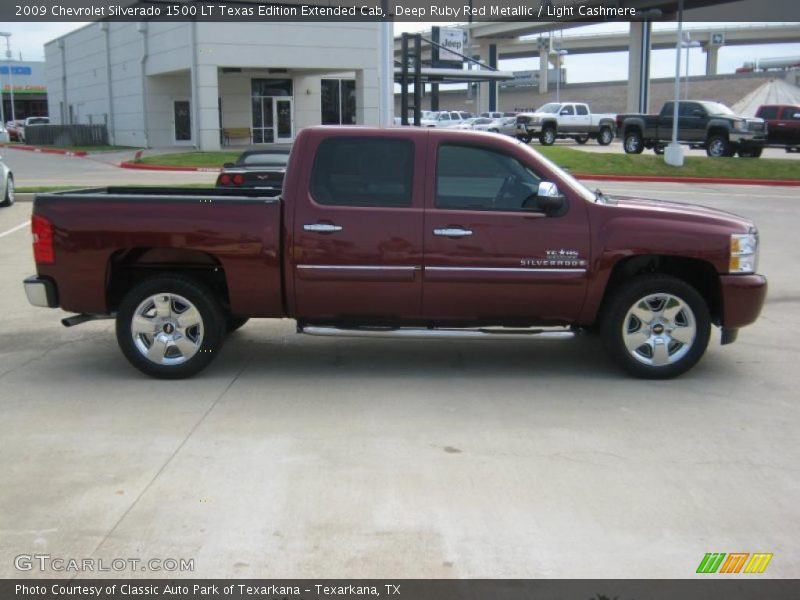 Deep Ruby Red Metallic / Light Cashmere 2009 Chevrolet Silverado 1500 LT Texas Edition Extended Cab