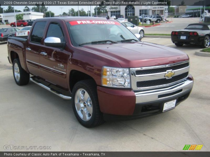 Deep Ruby Red Metallic / Light Cashmere 2009 Chevrolet Silverado 1500 LT Texas Edition Extended Cab
