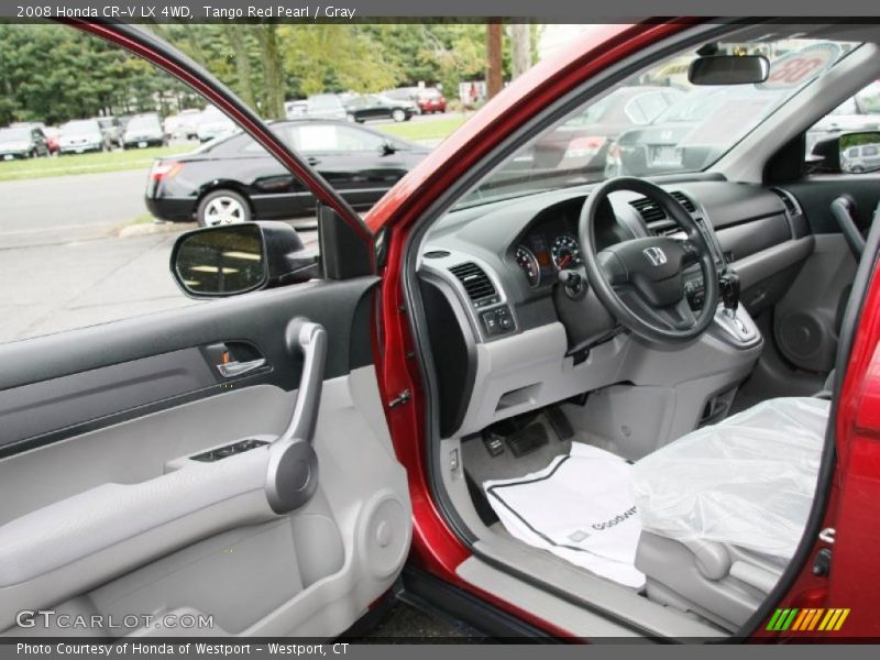 Tango Red Pearl / Gray 2008 Honda CR-V LX 4WD