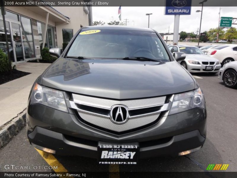 Sterling Gray Metallic / Ebony 2008 Acura MDX Technology