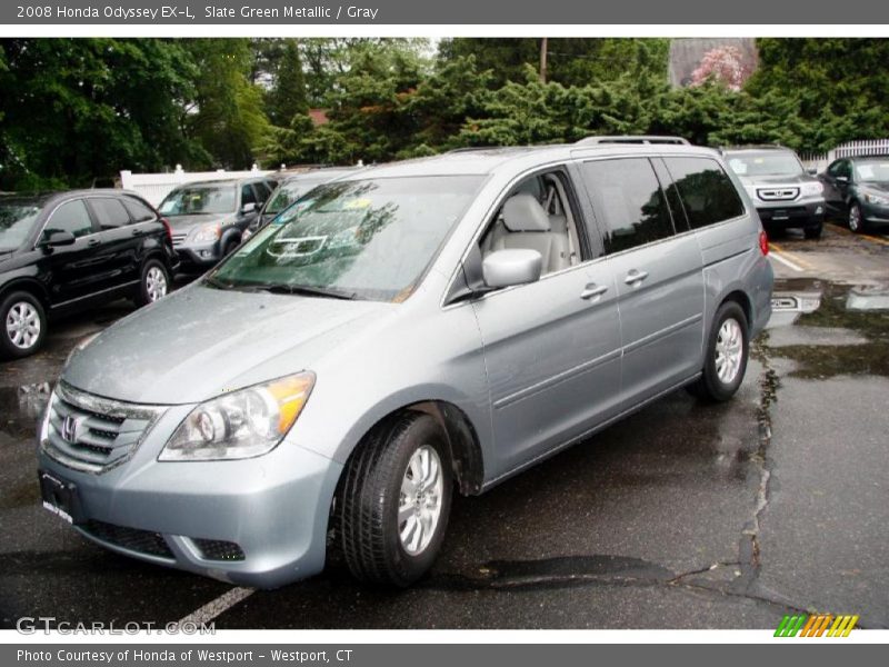 Slate Green Metallic / Gray 2008 Honda Odyssey EX-L