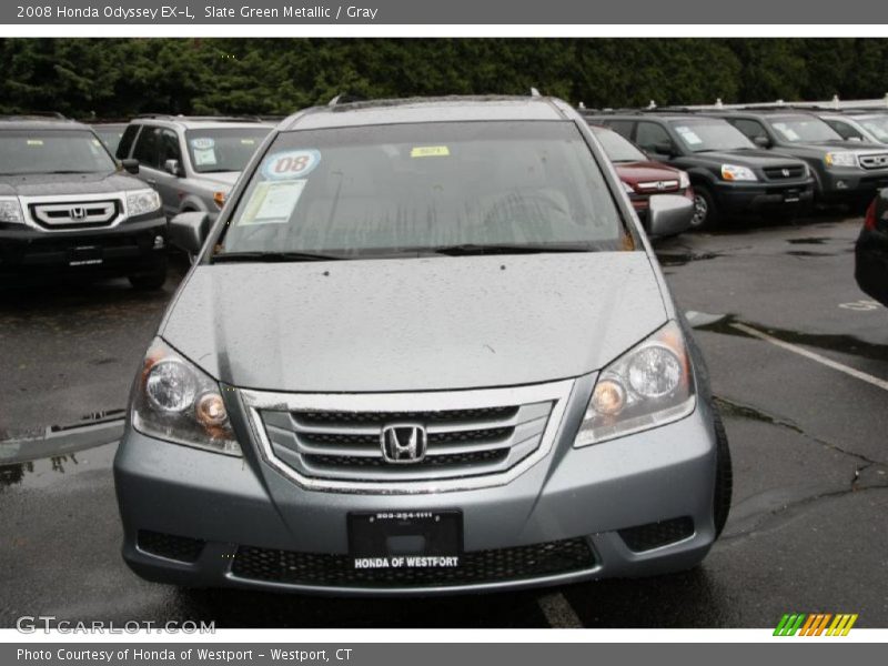 Slate Green Metallic / Gray 2008 Honda Odyssey EX-L