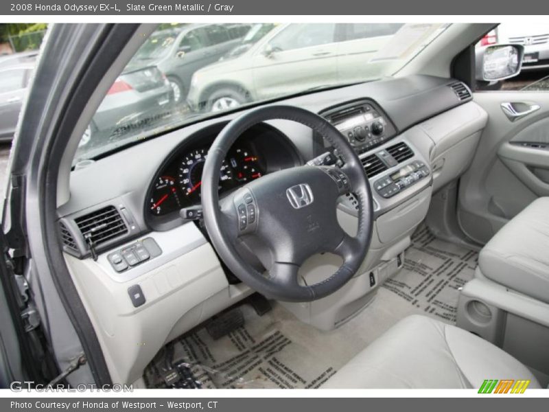 Slate Green Metallic / Gray 2008 Honda Odyssey EX-L
