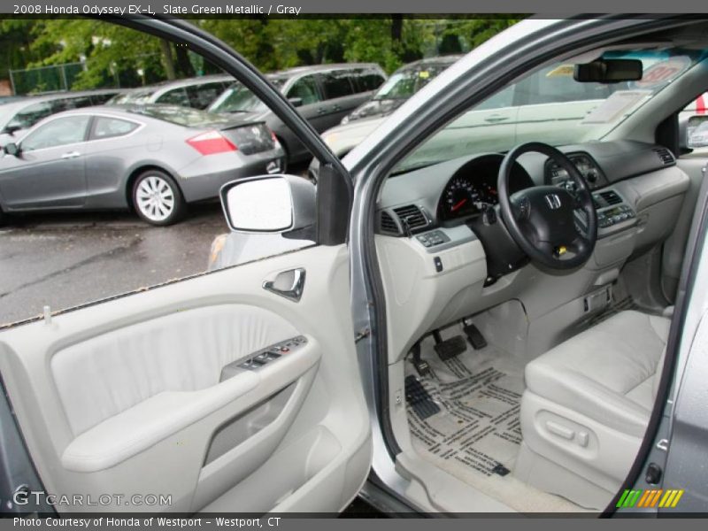 Slate Green Metallic / Gray 2008 Honda Odyssey EX-L