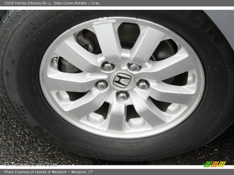 Slate Green Metallic / Gray 2008 Honda Odyssey EX-L