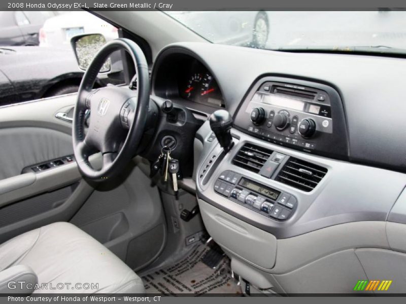 Slate Green Metallic / Gray 2008 Honda Odyssey EX-L