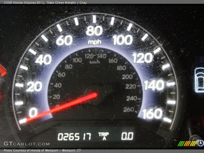 Slate Green Metallic / Gray 2008 Honda Odyssey EX-L