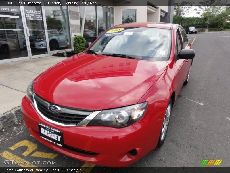 Lightning Red / Ivory 2008 Subaru Impreza 2.5i Sedan