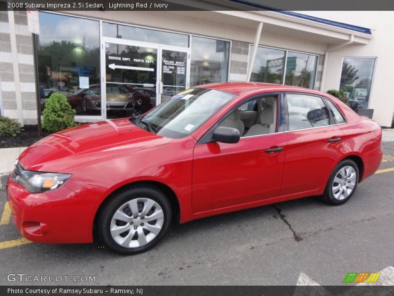 Lightning Red / Ivory 2008 Subaru Impreza 2.5i Sedan