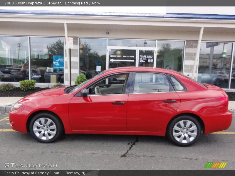 Lightning Red / Ivory 2008 Subaru Impreza 2.5i Sedan