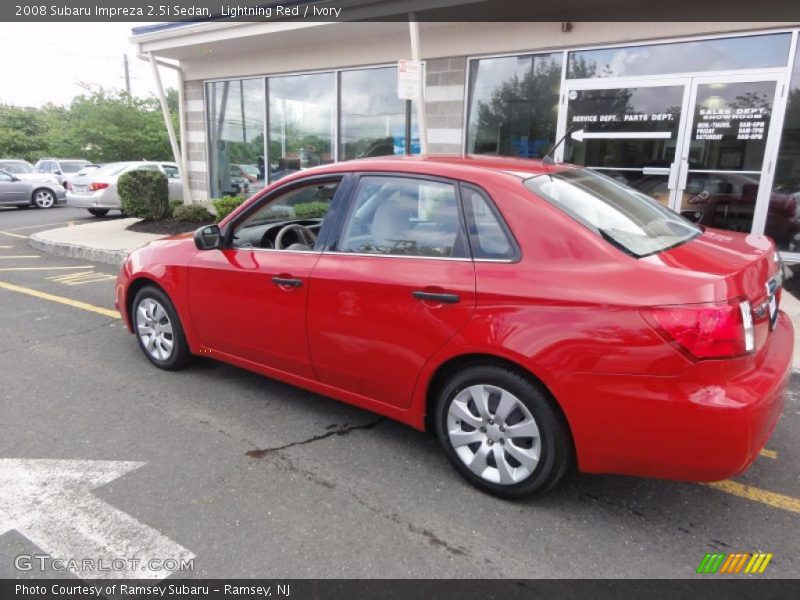 Lightning Red / Ivory 2008 Subaru Impreza 2.5i Sedan