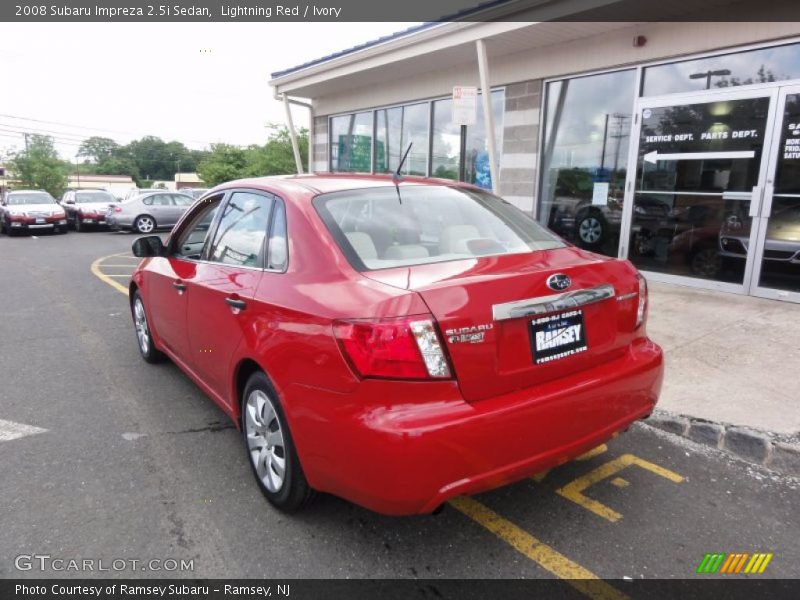 Lightning Red / Ivory 2008 Subaru Impreza 2.5i Sedan