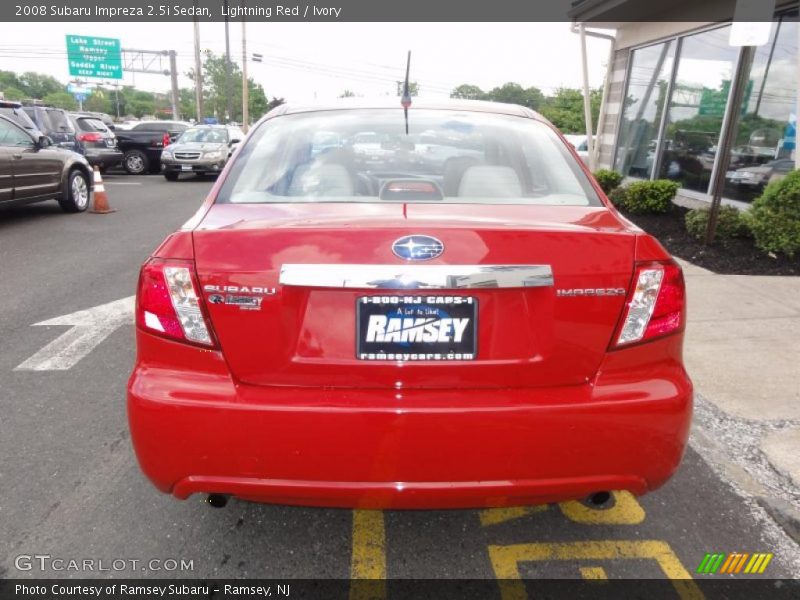 Lightning Red / Ivory 2008 Subaru Impreza 2.5i Sedan