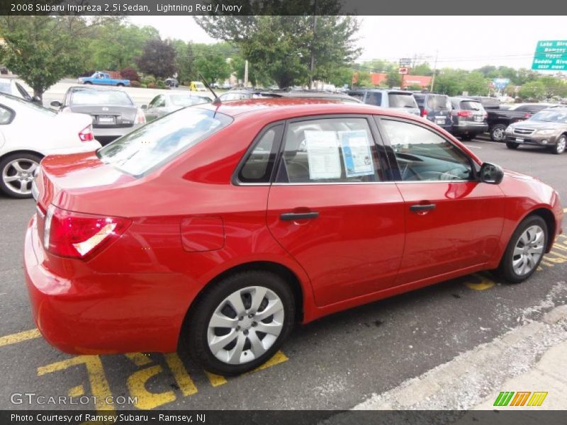 Lightning Red / Ivory 2008 Subaru Impreza 2.5i Sedan