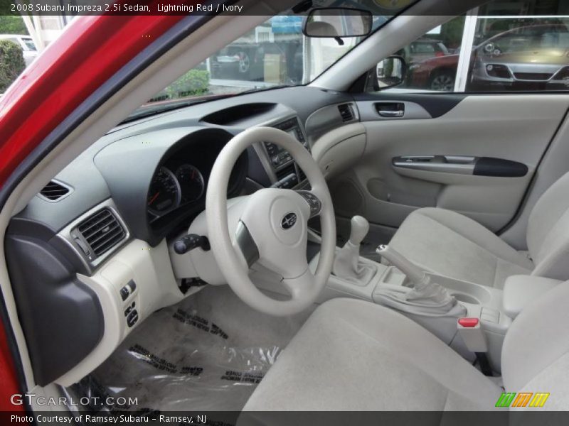 Lightning Red / Ivory 2008 Subaru Impreza 2.5i Sedan