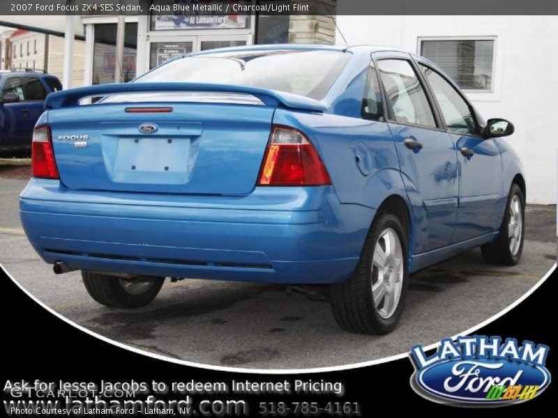 Aqua Blue Metallic / Charcoal/Light Flint 2007 Ford Focus ZX4 SES Sedan