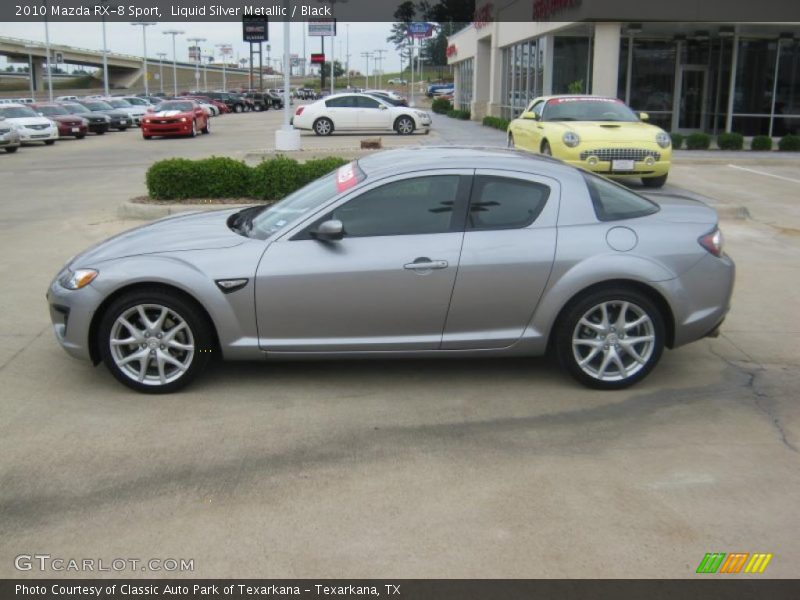 Liquid Silver Metallic / Black 2010 Mazda RX-8 Sport