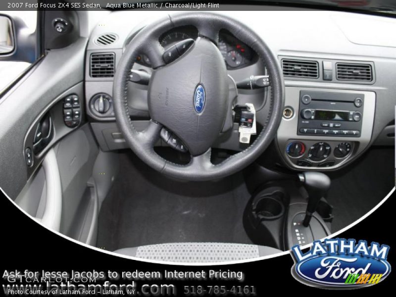 Aqua Blue Metallic / Charcoal/Light Flint 2007 Ford Focus ZX4 SES Sedan