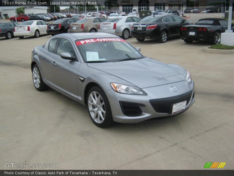 Liquid Silver Metallic / Black 2010 Mazda RX-8 Sport