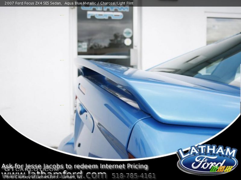 Aqua Blue Metallic / Charcoal/Light Flint 2007 Ford Focus ZX4 SES Sedan