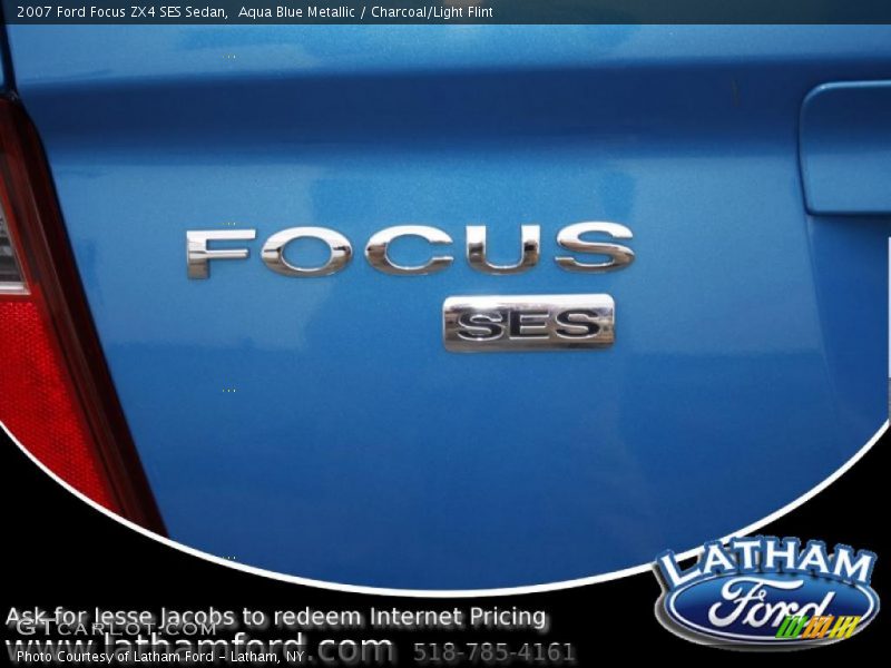Aqua Blue Metallic / Charcoal/Light Flint 2007 Ford Focus ZX4 SES Sedan