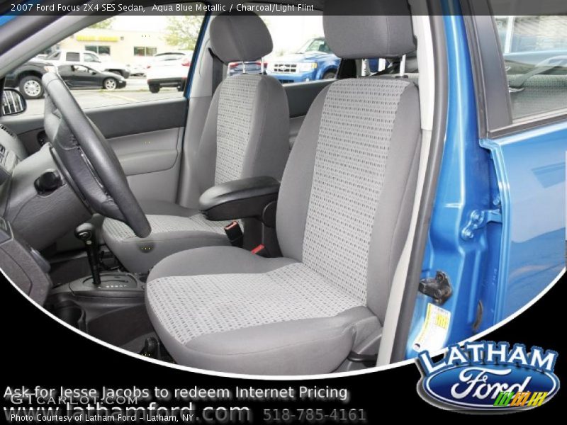 Aqua Blue Metallic / Charcoal/Light Flint 2007 Ford Focus ZX4 SES Sedan