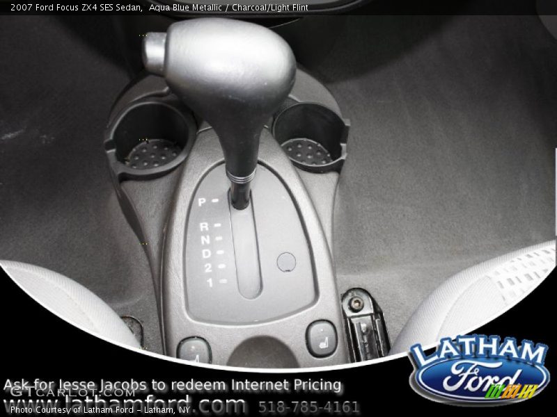 Aqua Blue Metallic / Charcoal/Light Flint 2007 Ford Focus ZX4 SES Sedan