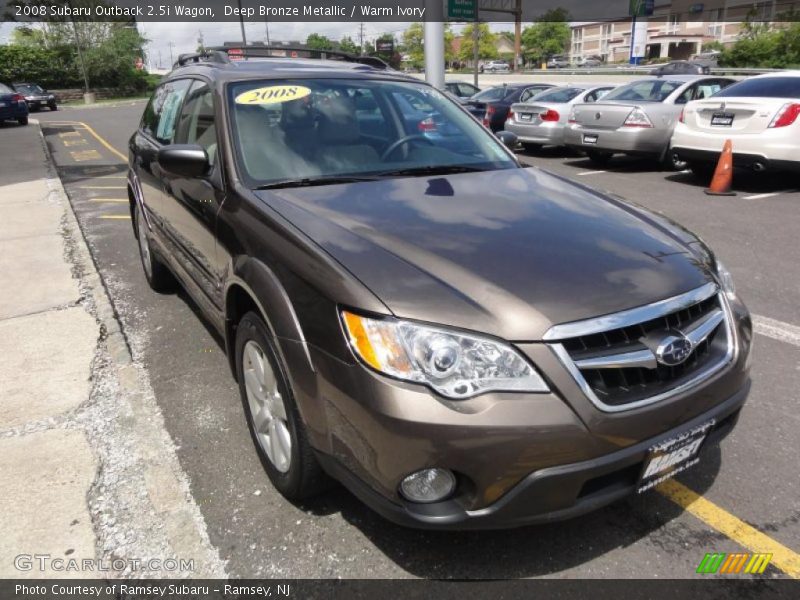 Deep Bronze Metallic / Warm Ivory 2008 Subaru Outback 2.5i Wagon