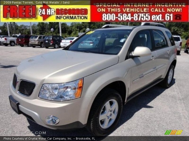 Gold Mist Metallic / Sand 2009 Pontiac Torrent