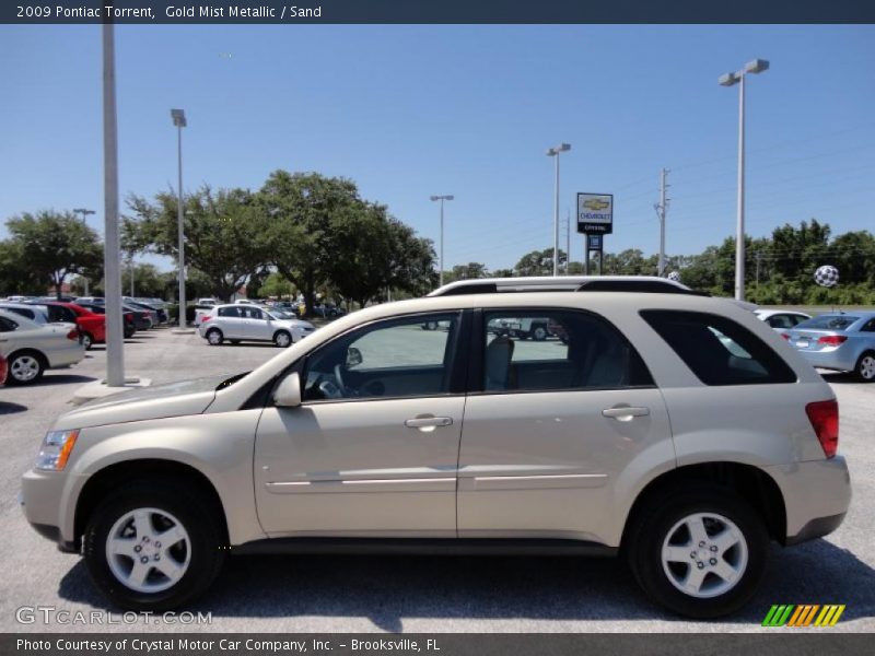 Gold Mist Metallic / Sand 2009 Pontiac Torrent