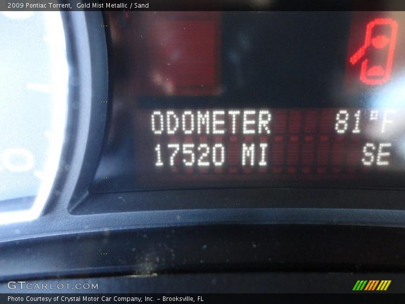 Gold Mist Metallic / Sand 2009 Pontiac Torrent