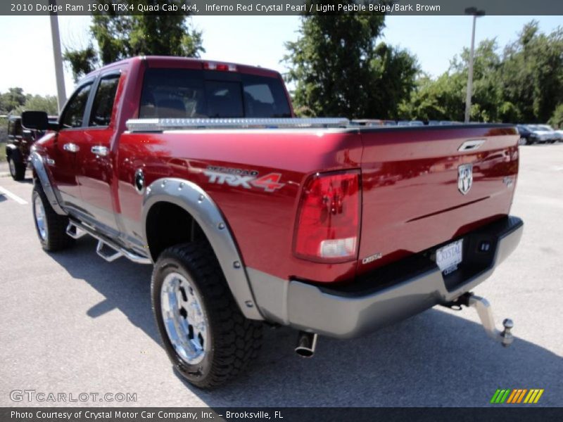 Inferno Red Crystal Pearl / Light Pebble Beige/Bark Brown 2010 Dodge Ram 1500 TRX4 Quad Cab 4x4