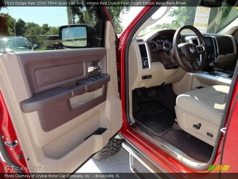 Inferno Red Crystal Pearl / Light Pebble Beige/Bark Brown 2010 Dodge Ram 1500 TRX4 Quad Cab 4x4