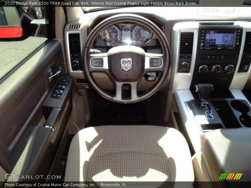 Inferno Red Crystal Pearl / Light Pebble Beige/Bark Brown 2010 Dodge Ram 1500 TRX4 Quad Cab 4x4