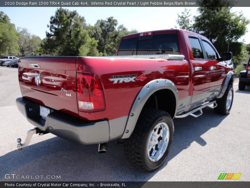 Inferno Red Crystal Pearl / Light Pebble Beige/Bark Brown 2010 Dodge Ram 1500 TRX4 Quad Cab 4x4