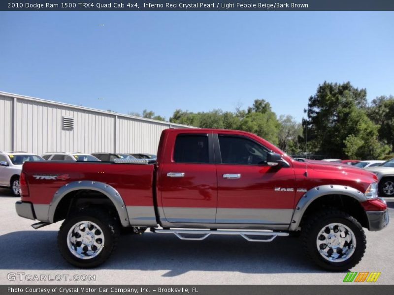 Inferno Red Crystal Pearl / Light Pebble Beige/Bark Brown 2010 Dodge Ram 1500 TRX4 Quad Cab 4x4
