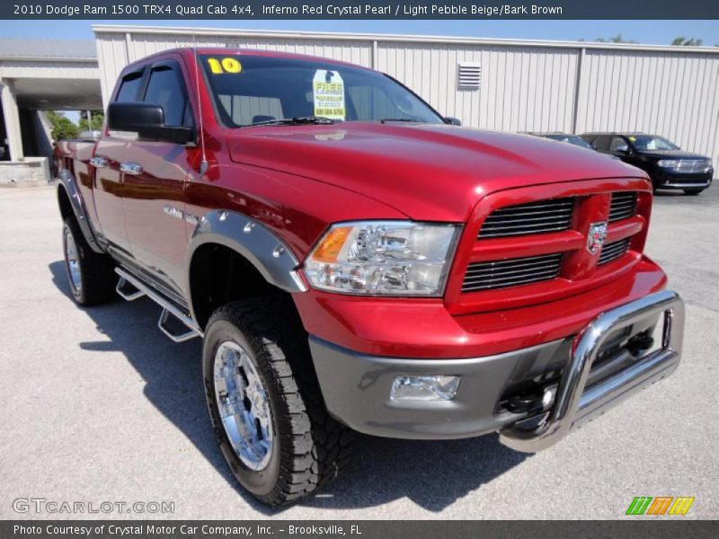 Inferno Red Crystal Pearl / Light Pebble Beige/Bark Brown 2010 Dodge Ram 1500 TRX4 Quad Cab 4x4