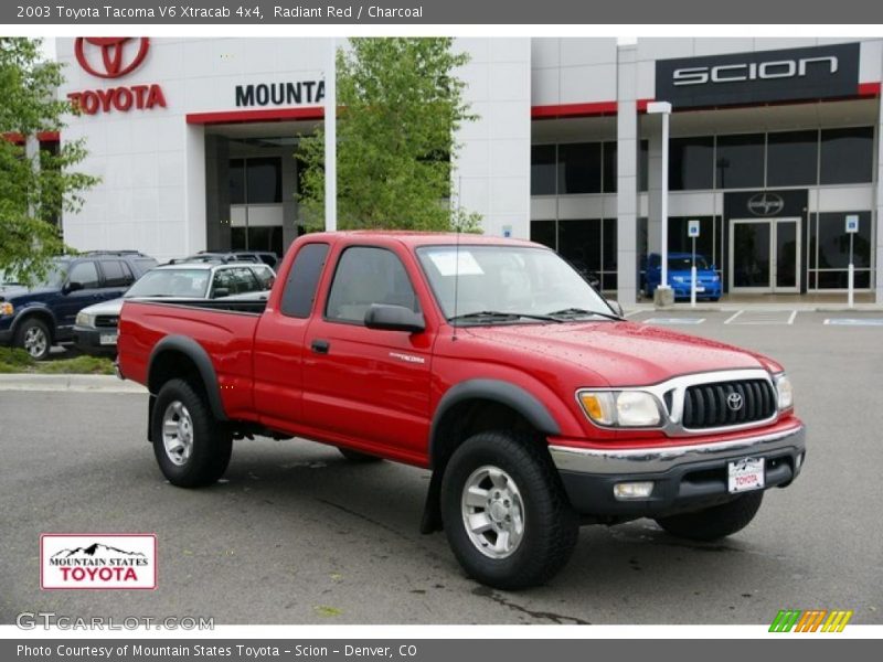 Radiant Red / Charcoal 2003 Toyota Tacoma V6 Xtracab 4x4