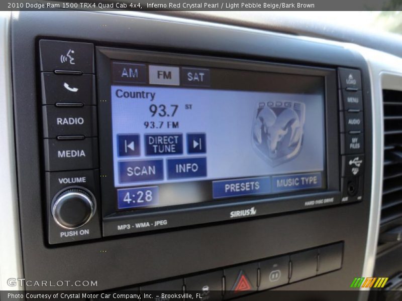 Inferno Red Crystal Pearl / Light Pebble Beige/Bark Brown 2010 Dodge Ram 1500 TRX4 Quad Cab 4x4