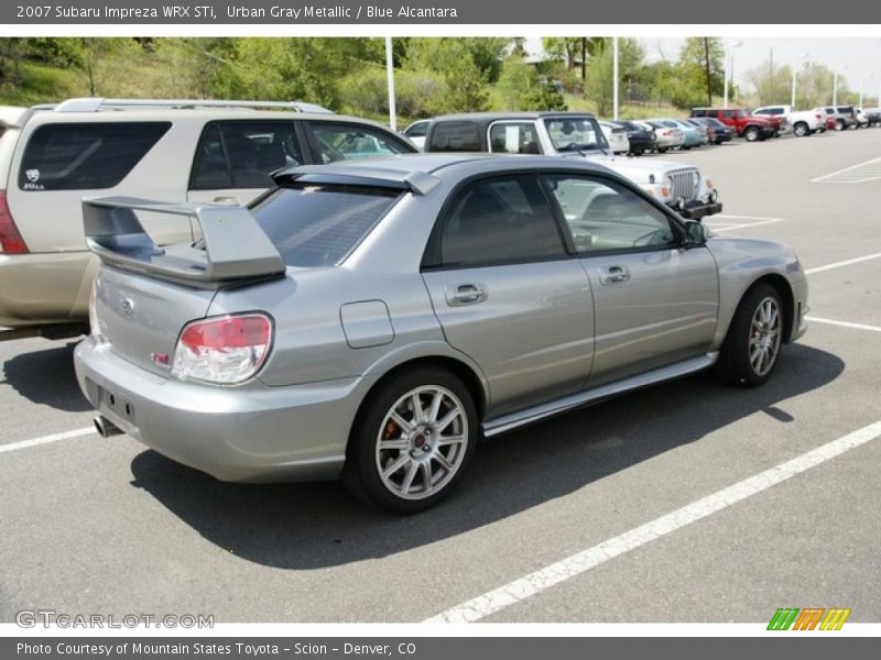 Urban Gray Metallic / Blue Alcantara 2007 Subaru Impreza WRX STi