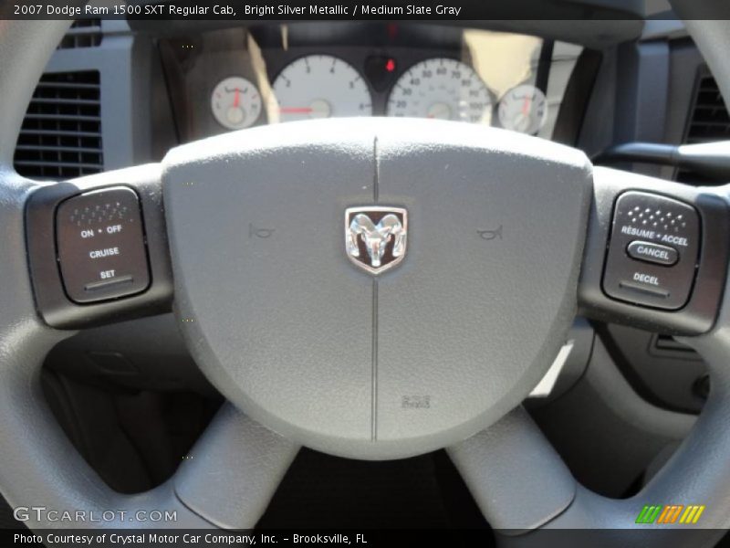 Bright Silver Metallic / Medium Slate Gray 2007 Dodge Ram 1500 SXT Regular Cab