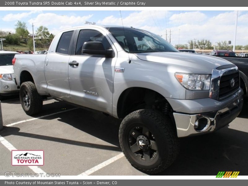 Silver Sky Metallic / Graphite Gray 2008 Toyota Tundra SR5 Double Cab 4x4