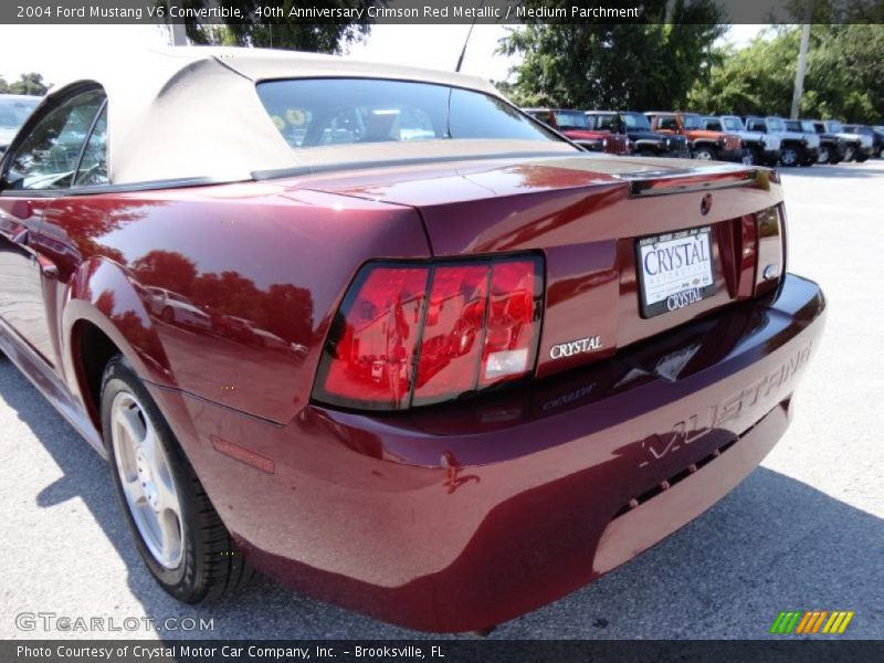 40th Anniversary Crimson Red Metallic / Medium Parchment 2004 Ford Mustang V6 Convertible
