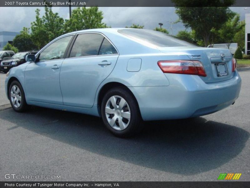 Sky Blue Pearl / Ash 2007 Toyota Camry LE