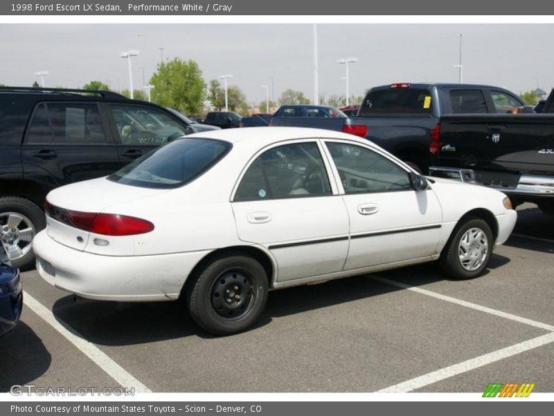 Performance White / Gray 1998 Ford Escort LX Sedan