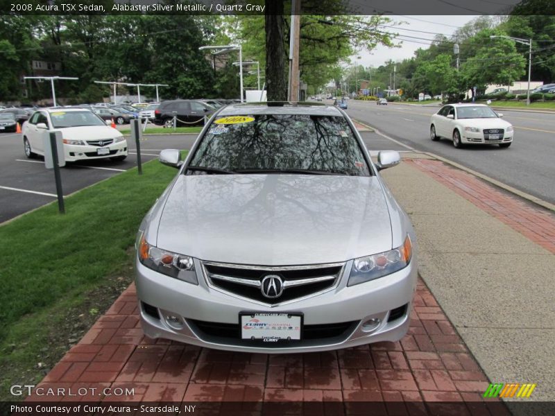 Alabaster Silver Metallic / Quartz Gray 2008 Acura TSX Sedan