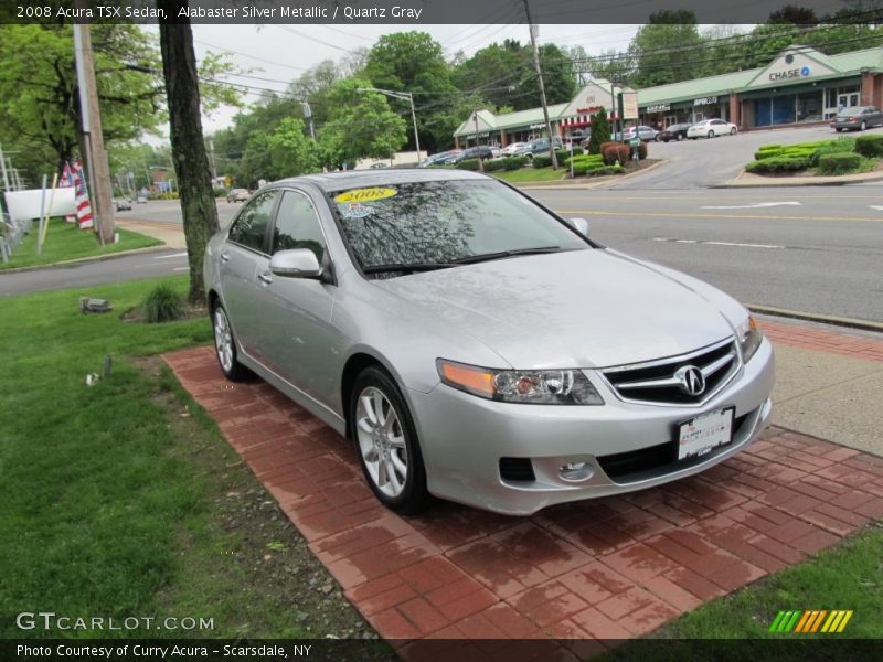 Alabaster Silver Metallic / Quartz Gray 2008 Acura TSX Sedan